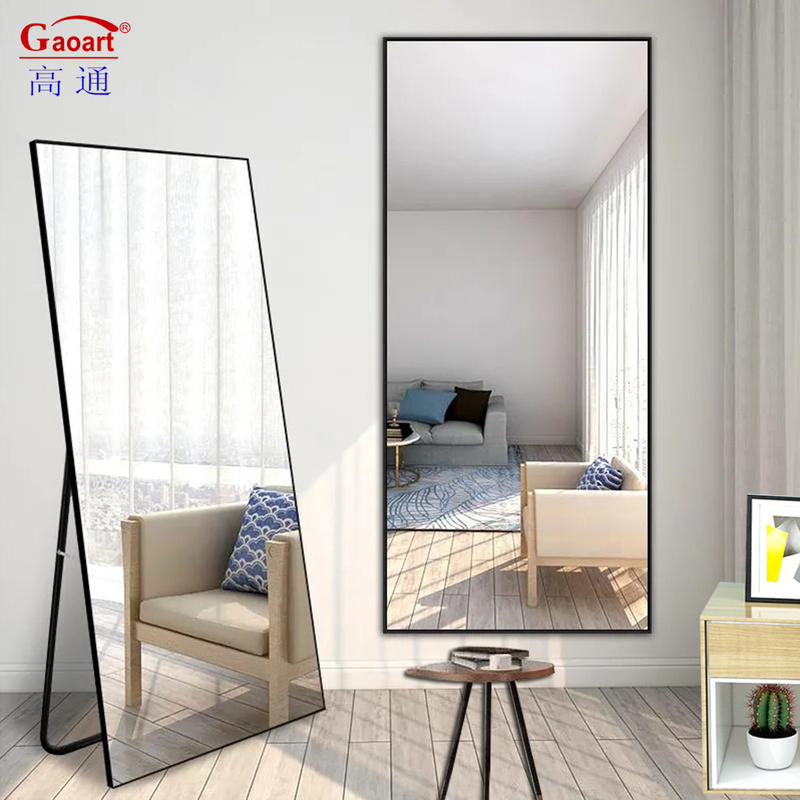 Espejo de baño de estilo contemporáneo para longitud completa del cuerpo en el stand de baño y la casa de vestir