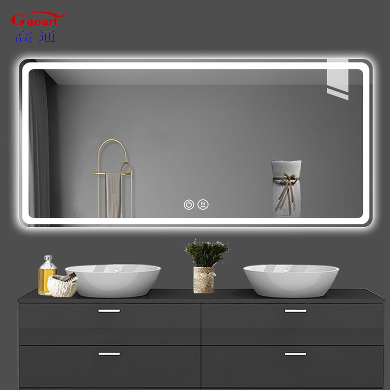 Espejo colgante de pared de longitud completa con luz de baño LED Espejo de vidrio