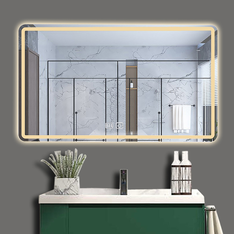 Diseño moderno tamaño personalizado Baño LED luz de pared espejo para decoración de la casa de habitación completa