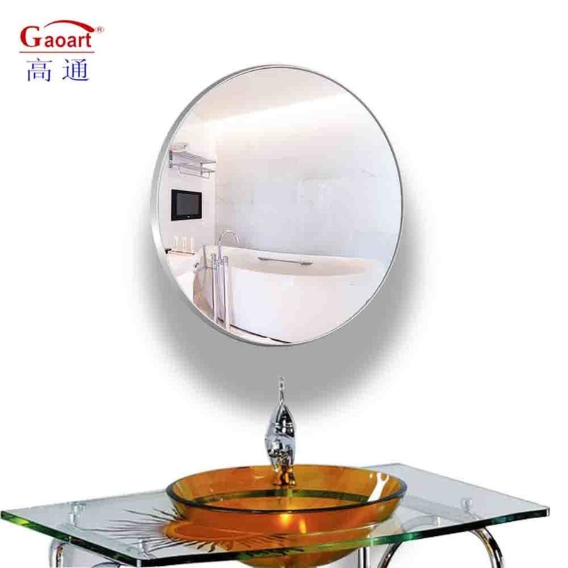 Gran espejo de vidrio de aluminio marco de metal colgante de pared con tamaño personalizado decoración del hogar