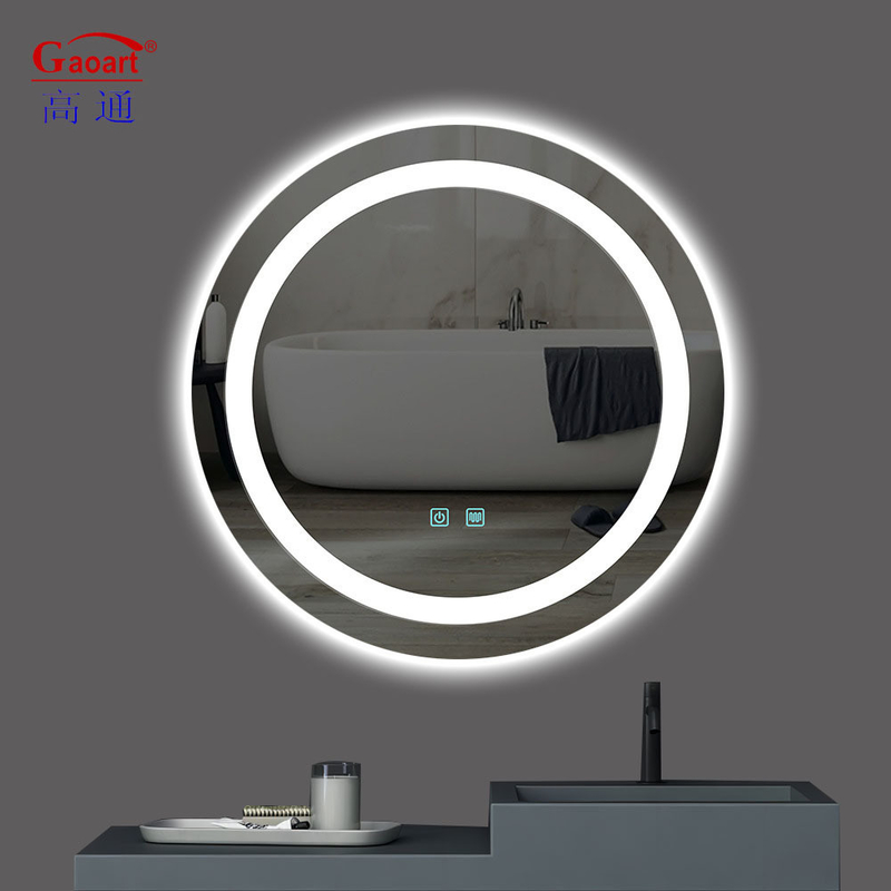 Smart Touch Screen LED Espejo de baño para hoteles tamaño personalizado Espejo de decoración con bevelete