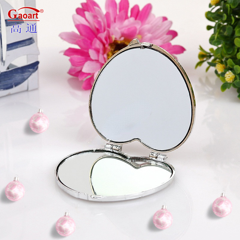 Compacto portátil mini espejo de maquillaje para vestir y maquillaje conveniente