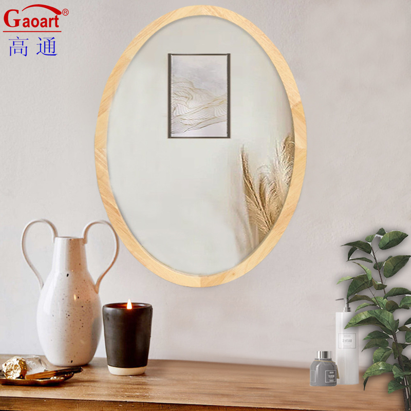 Espejo moderno de estilo con marco de madera para decoración rústica de longitud completa