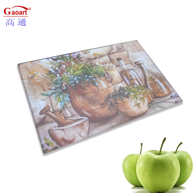Diseño Moderno Placemats de rebanadas de queso de vidrio templado para cortar y servir