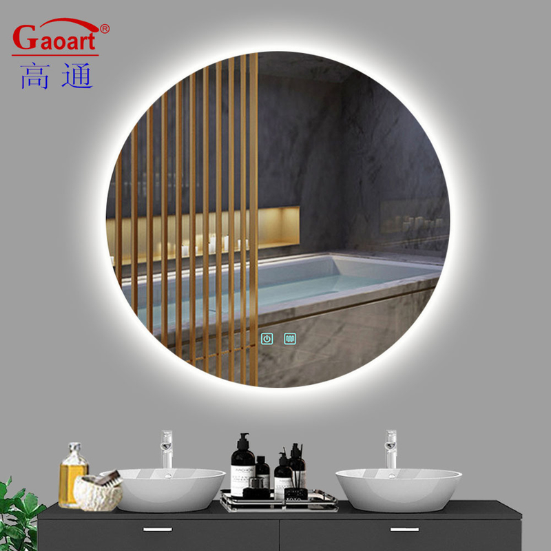 Espejo de vidrio de diseño moderno Baño retroiluminado Smart LED Touch Screen Espejo de maquillaje