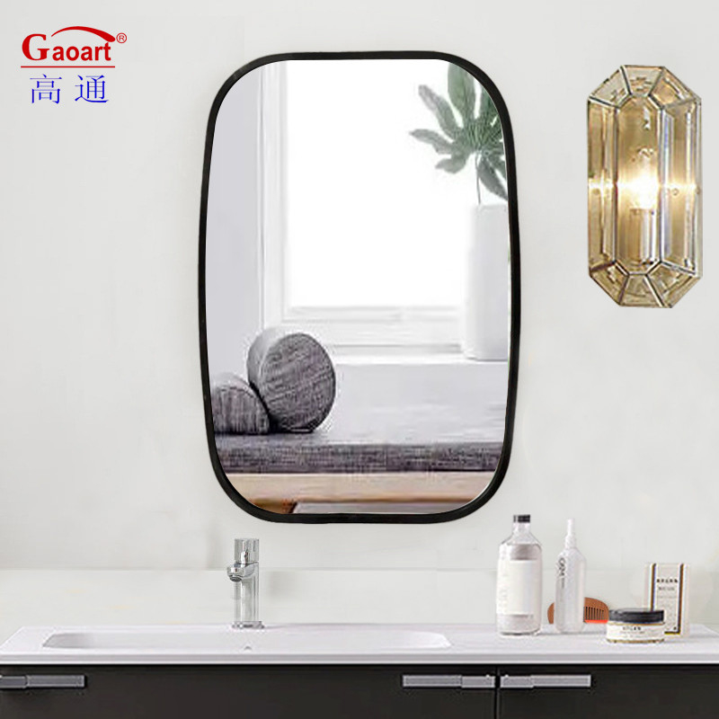 Espejo de pared para el baño Decorativo Antigua Barriga redonda Vintage Adesivo marco de plástico