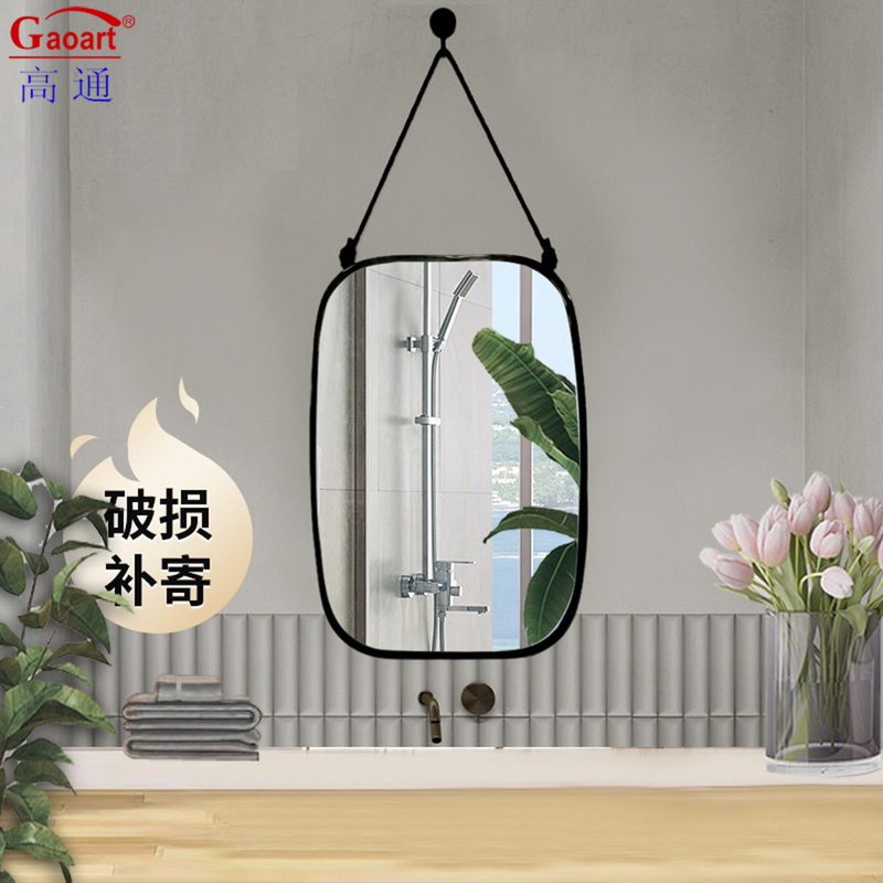 Decoración del hogar vintage Espejo enmarcado en plástico para casa Restauración de baño