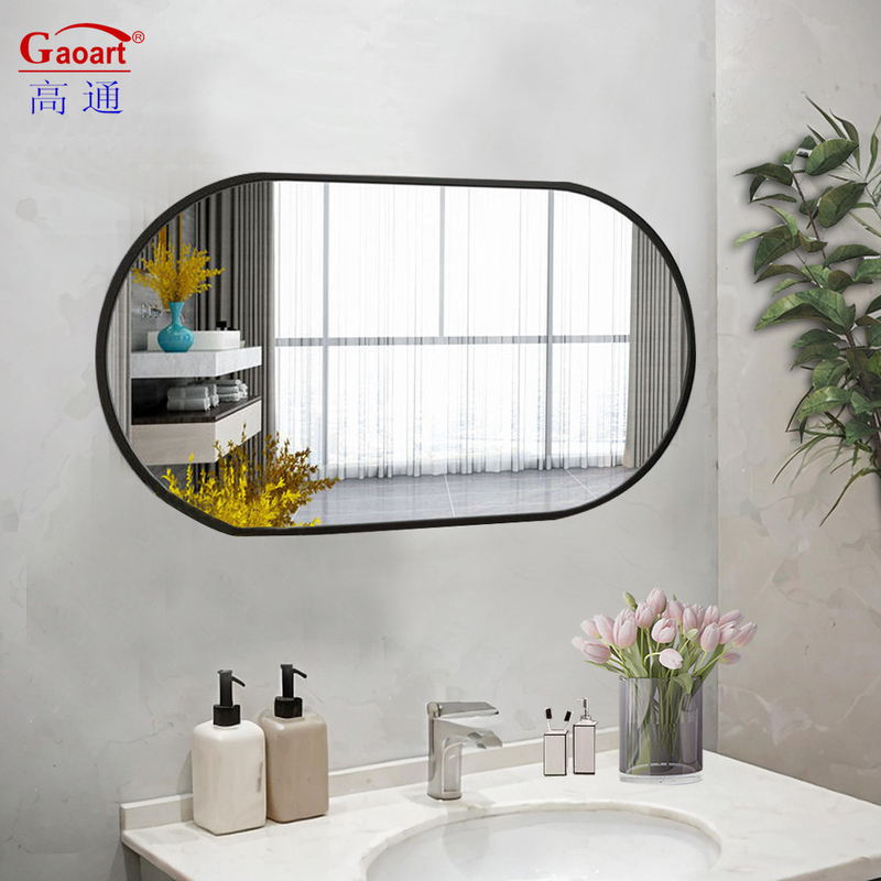 Estilo europeo Tamaño personalizado Pared de aluminio enmarcado Gran espejo moderno colgante de oro