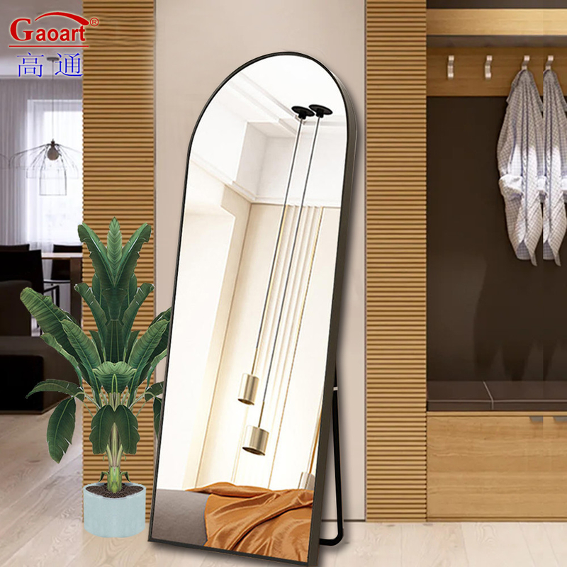 Decoración de la pared de la sala de estar estilo moderno Extra gran tocador con espejo de cristal de plata