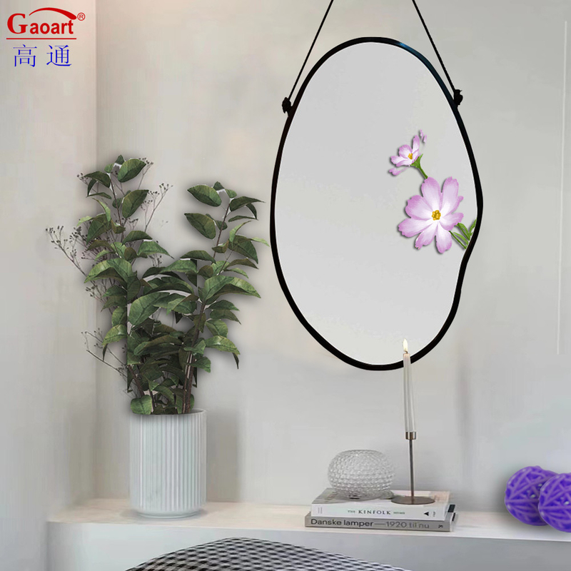 Espejo de pared estilo de cordel antiguo marco de plástico vintage para decoración de baños y baños